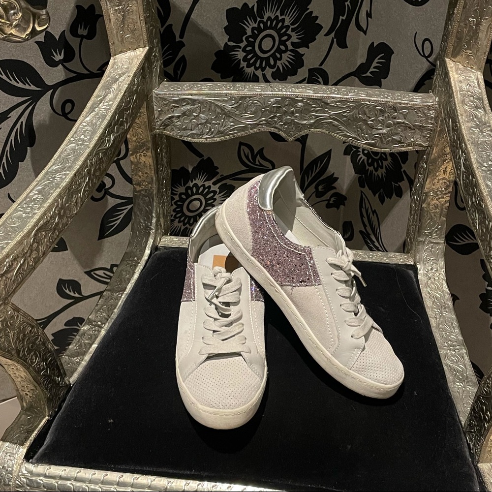 Dolce Vida suede and glitter pink sneakers